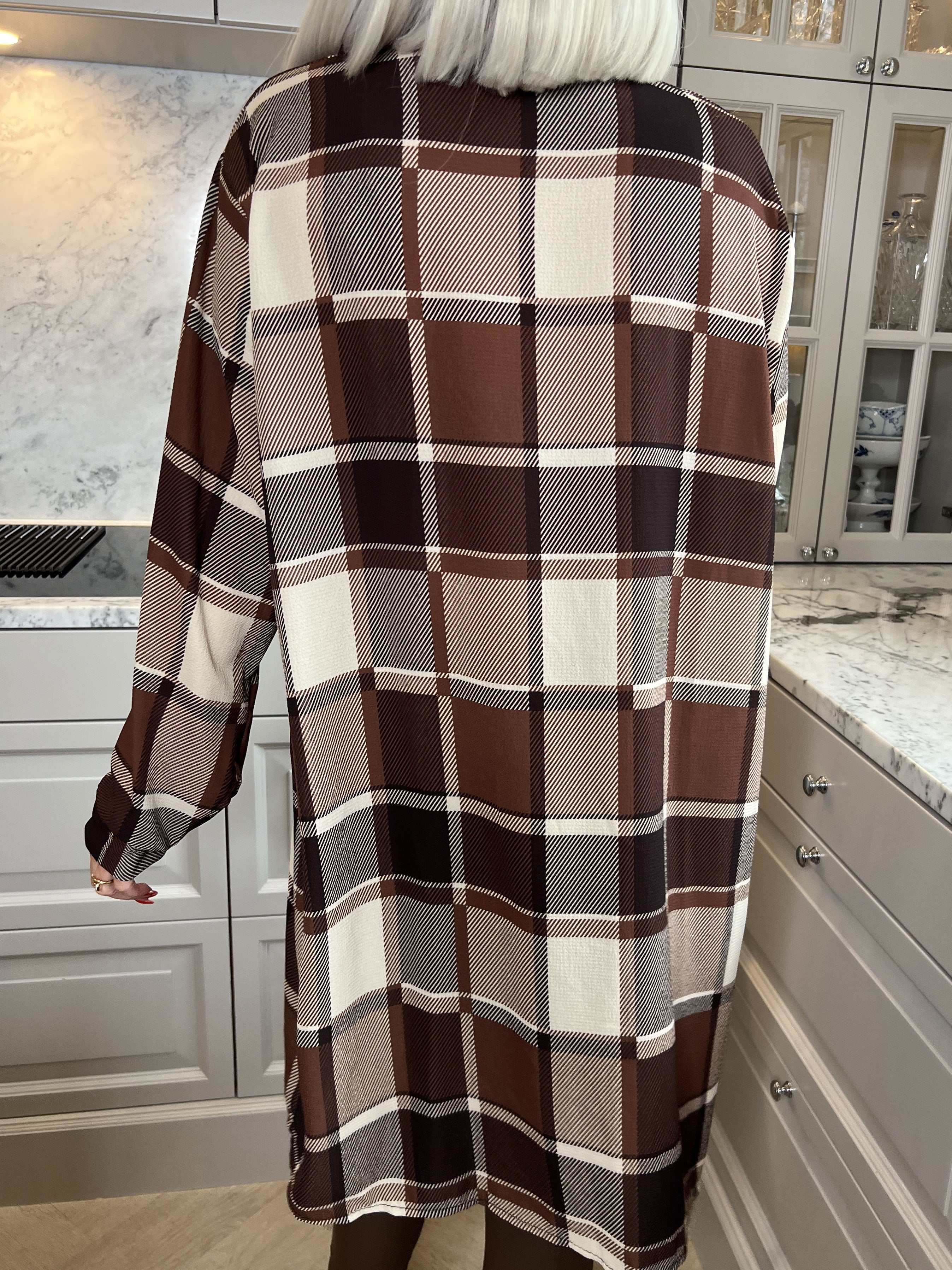 Felippa - Fin rutig skjortklänning